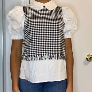 Zara Black and white blouse